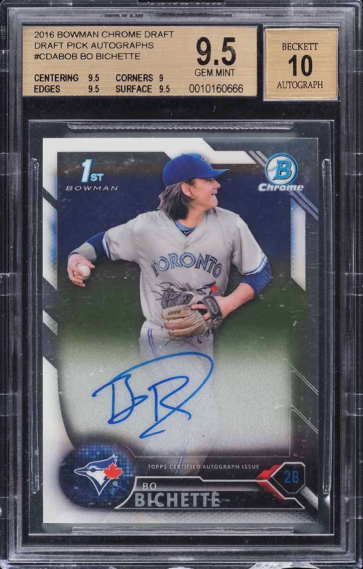 2020 Topps Definitive Collection Bo Bichette ROOKIE AUTO /50 SGC