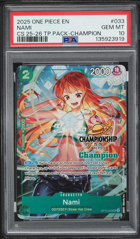 2025 One Piece Championship '25-26 Top Player Pack Champion Nami