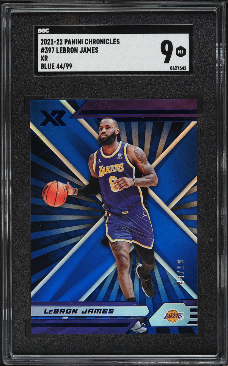 2021 Panini Chronicles XR Blue LeBron James /99 #397 SGC 9 MINT