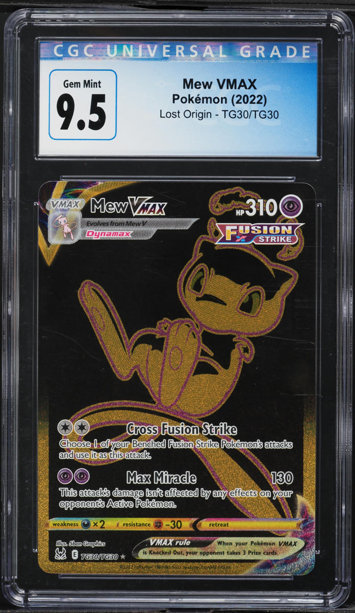 2022 Pokemon Sword & Shield Lost Origin Full Art Mew VMAX #TG30 CGC 10 GEM MINT