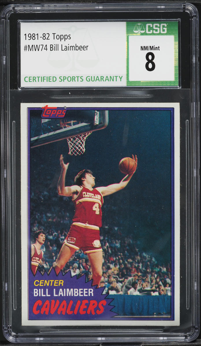 1981 Topps Basketball Bill Laimbeer ROOKIE #MW74 CSG 8 NM-MT - Main Image