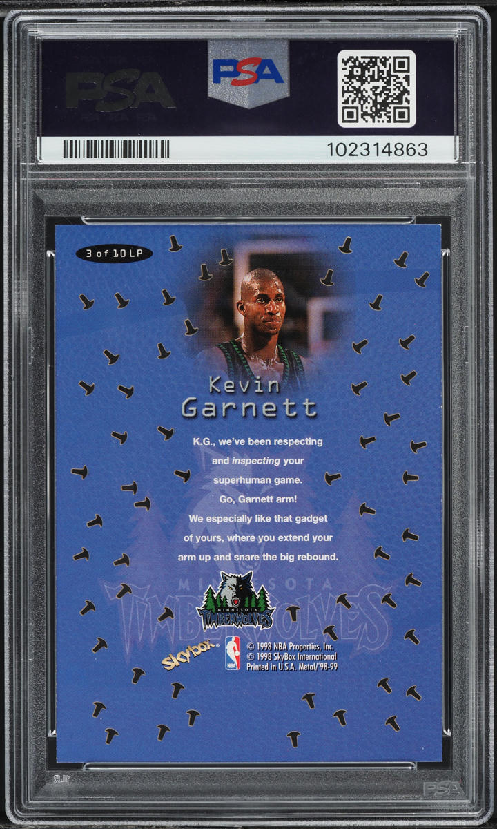 1998 Metal Universe Linchpins Kevin Garnett #3 PSA 7 NRMT