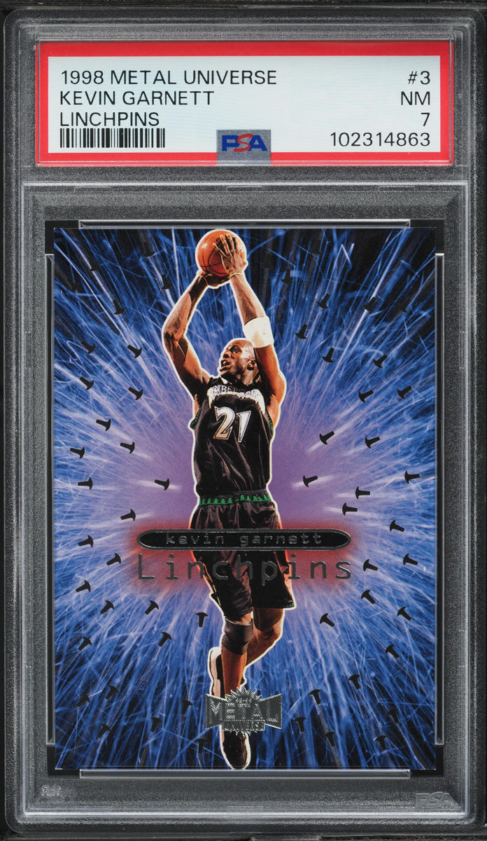 1998 Metal Universe Linchpins Kevin Garnett #3 PSA 7 NRMT
