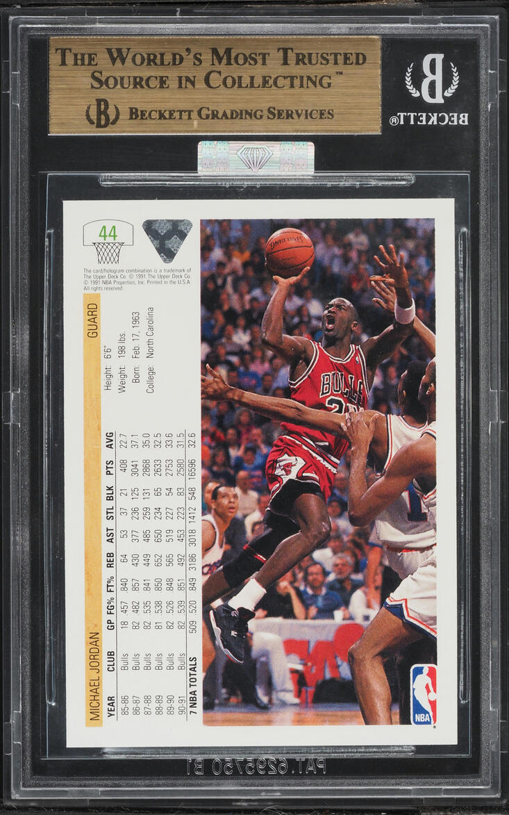 1991 Upper Deck Basketball Michael Jordan #44 MBA BGS 10 PRISTINE
