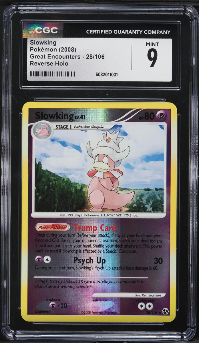 2008 Pokemon Diamond & Pearl Great Encounters Reverse Holo Slowking #28 CGC 9