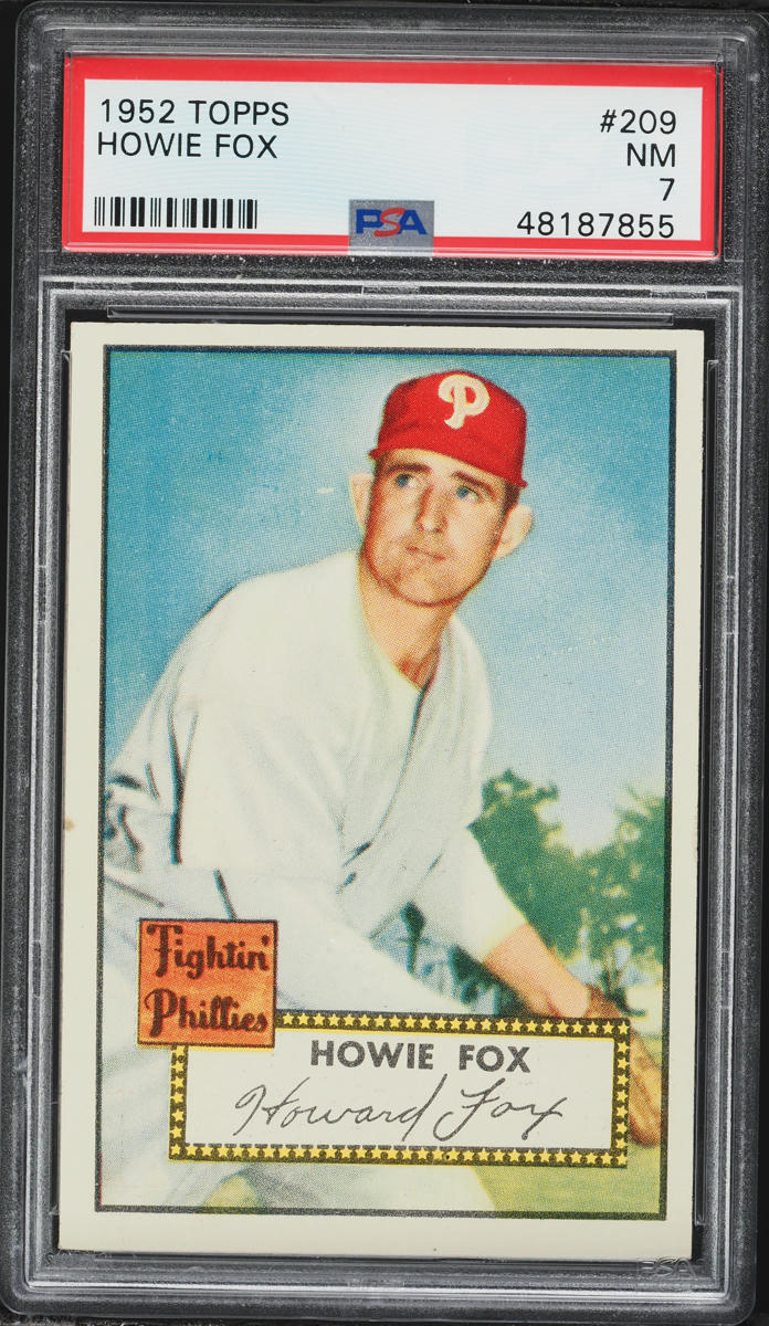 1952 Topps Howie Fox #209 PSA 7 NRMT