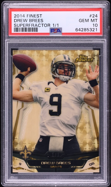 2014 Finest Superfractor Drew Brees 1/1 #24 PSA 10 GEM MINT