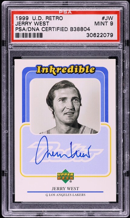 1999 Upper Deck Retro Inkredible Jerry West AUTO DNA 9 #JW PSA 9