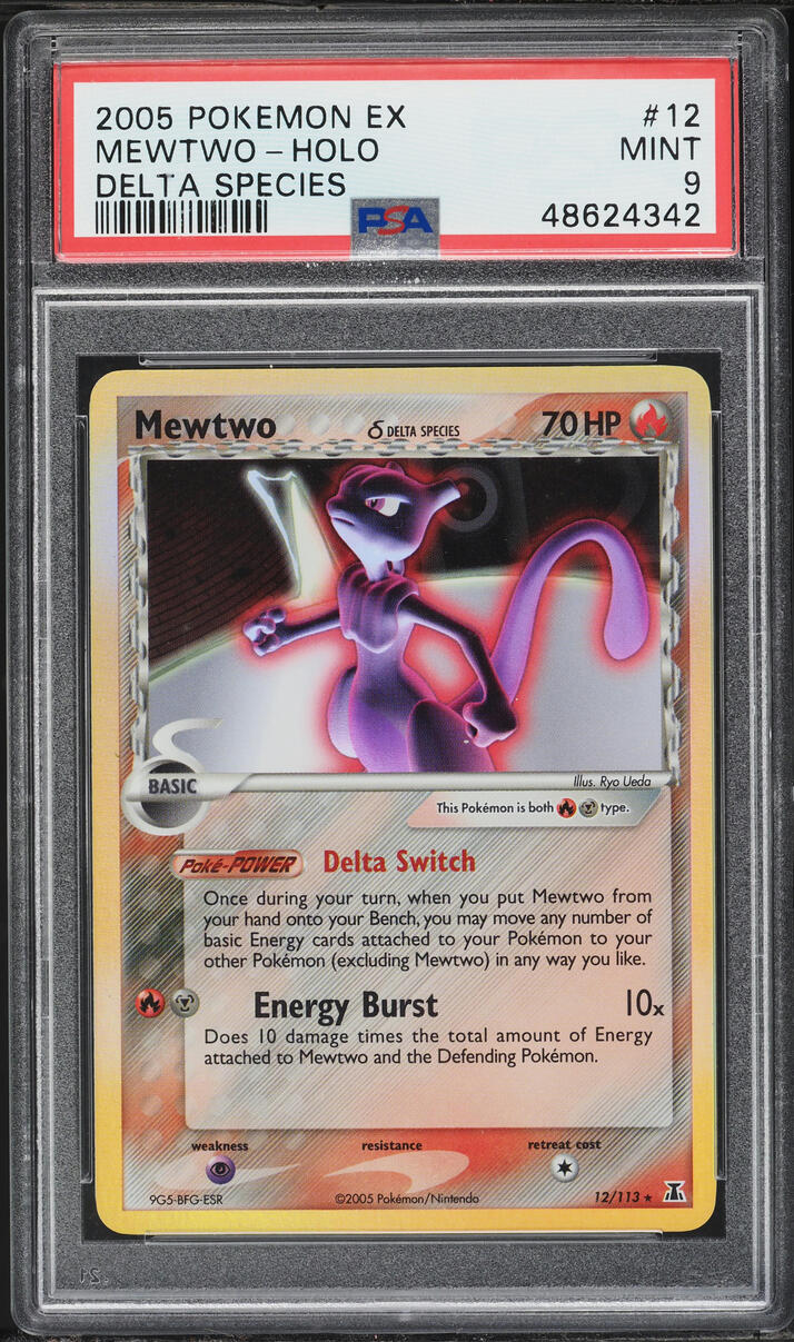 2005 Pokemon EX Delta Species Holo Mewtwo #12 PSA 9 MINT