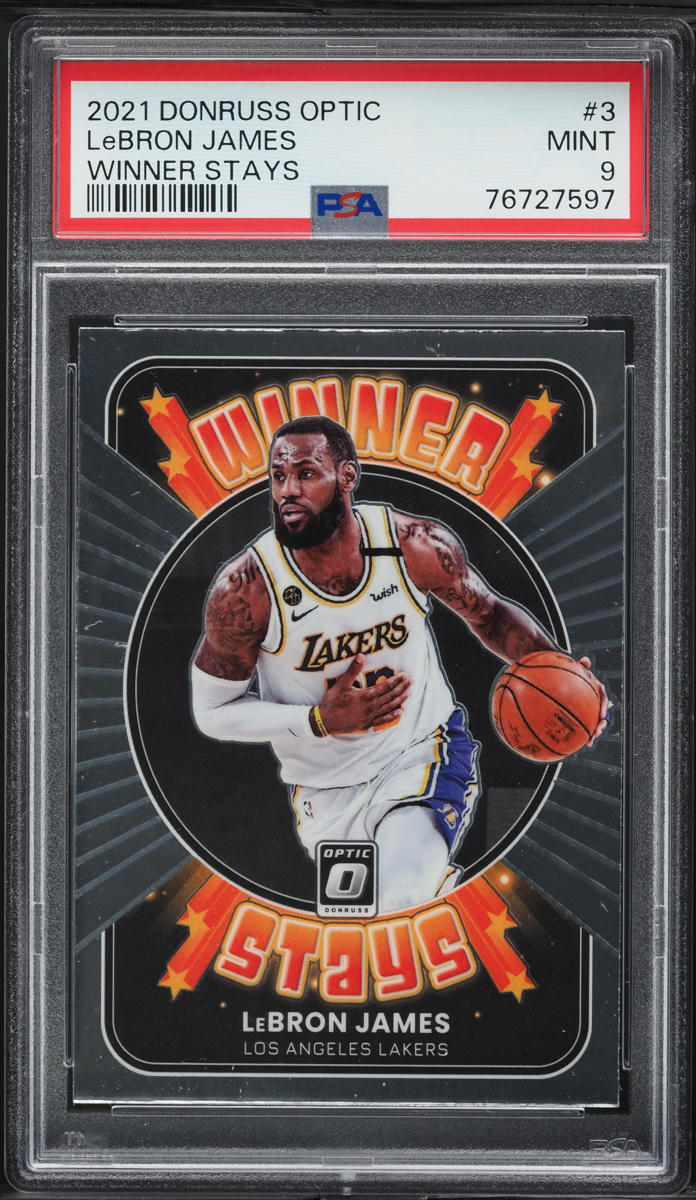 2021 Donruss Optic Winner Stays LeBron James #3 PSA 9 MINT