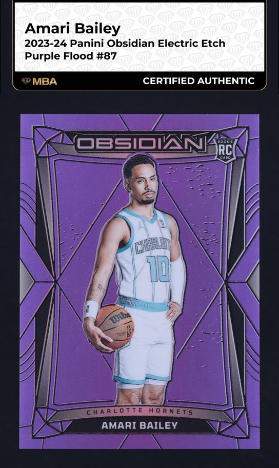 2023 Panini Obsidian E/E Purple Flood Kris Murray ROOKIE