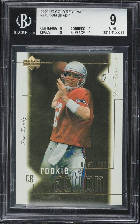 2000 Pacific Football Tom Brady ROOKIE #403 PSA 8 NM-MT on