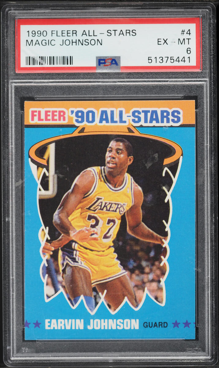 1990 Fleer All-Stars Magic Johnson #4 PSA 6 EXMT