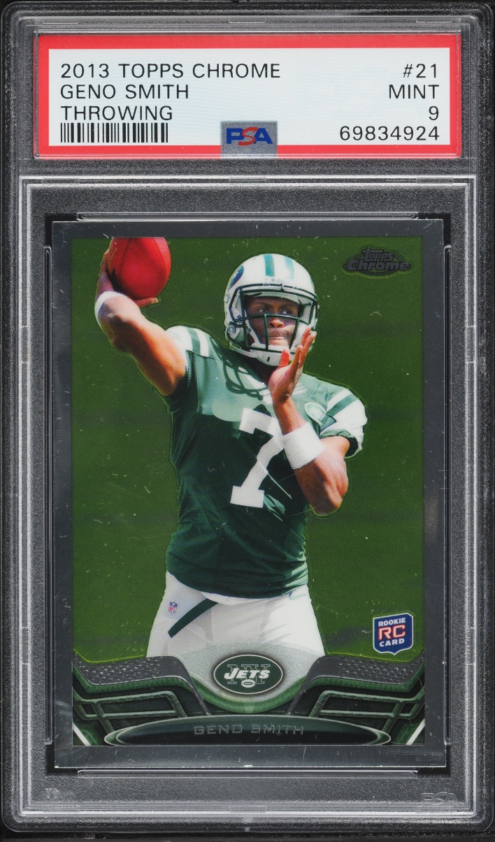 2013 Topps Chrome Throwing Geno Smith ROOKIE #21 PSA 9 MINT