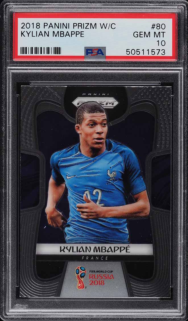2018 Panini Prizm World Cup Kylian Mbappe ROOKIE #80 PSA 10 GEM