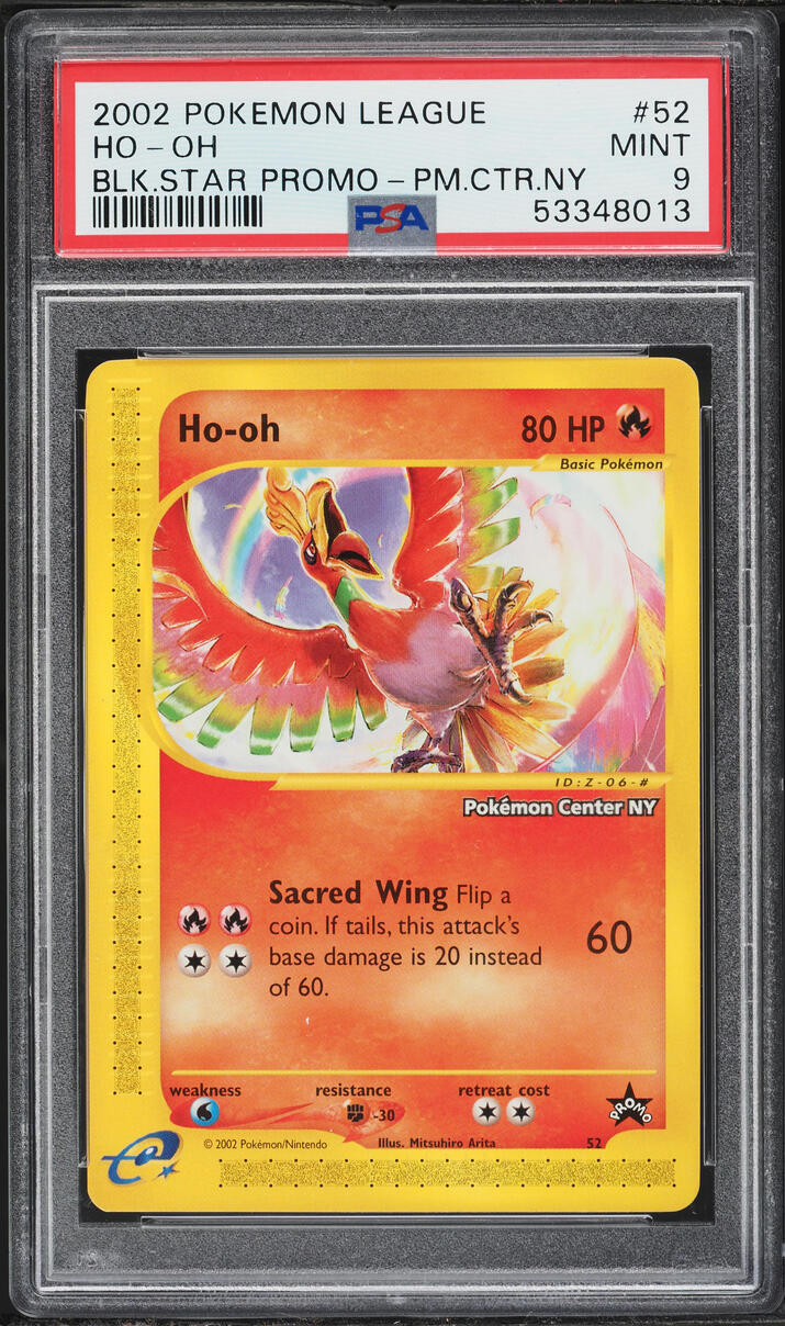 2002 Pokemon Black Star Promo Center New York Ho-Oh #52 PSA 9 MINT
