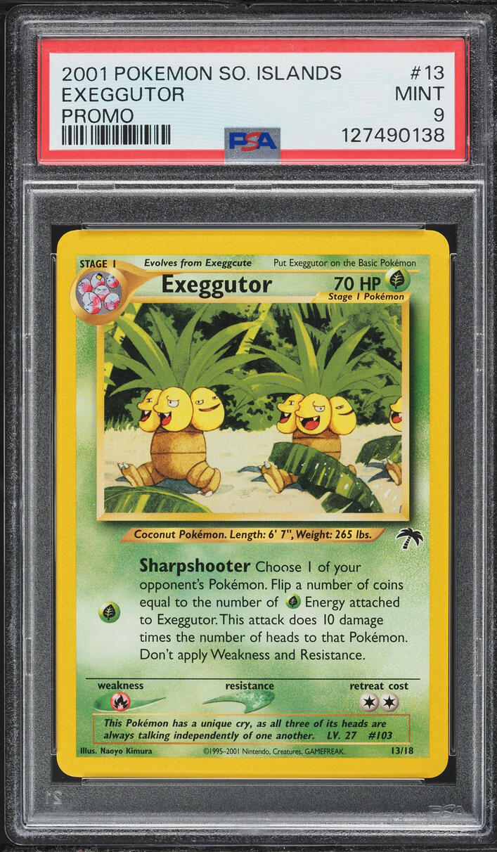 2001 Pokemon Southern Islands Promo Exeggutor #13 PSA 9 MINT