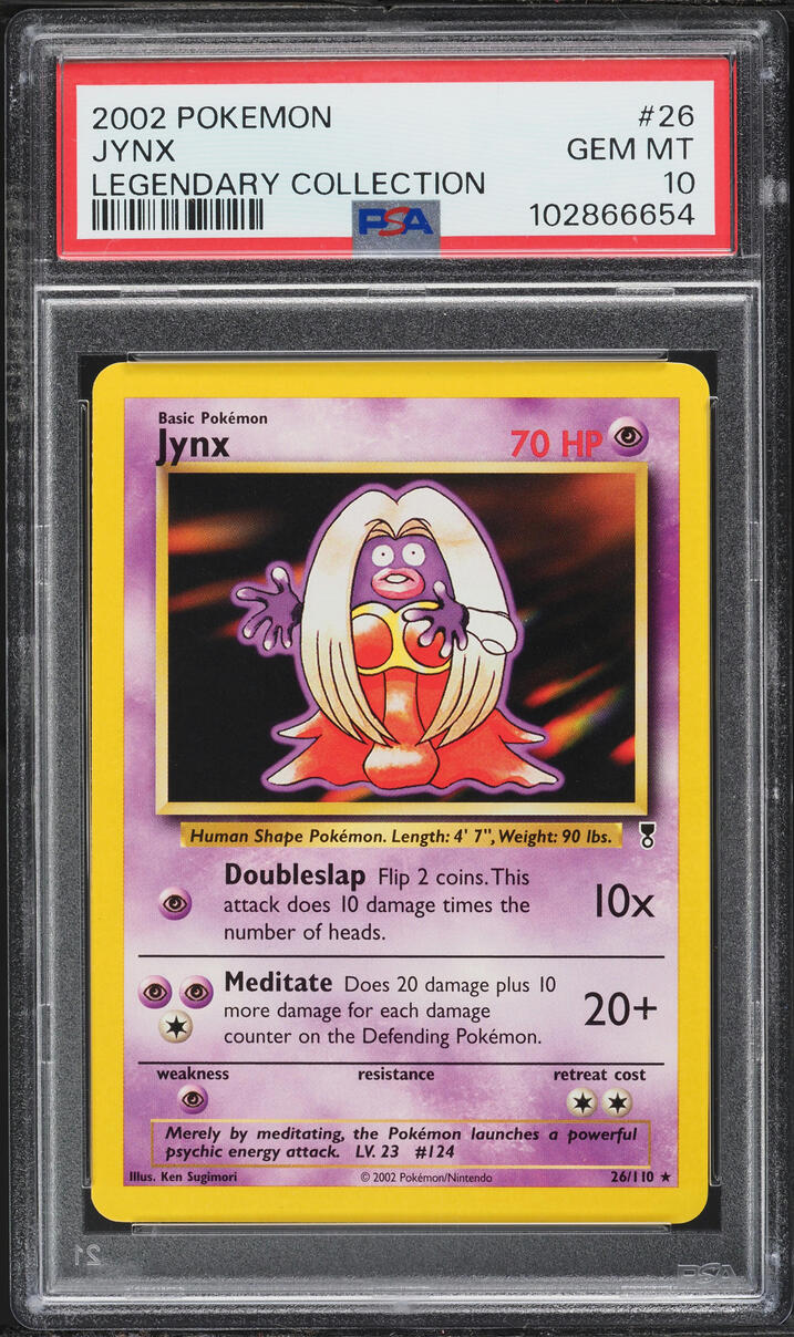 2002 Pokemon Legendary Collection Jynx #26 PSA 10 GEM MINT