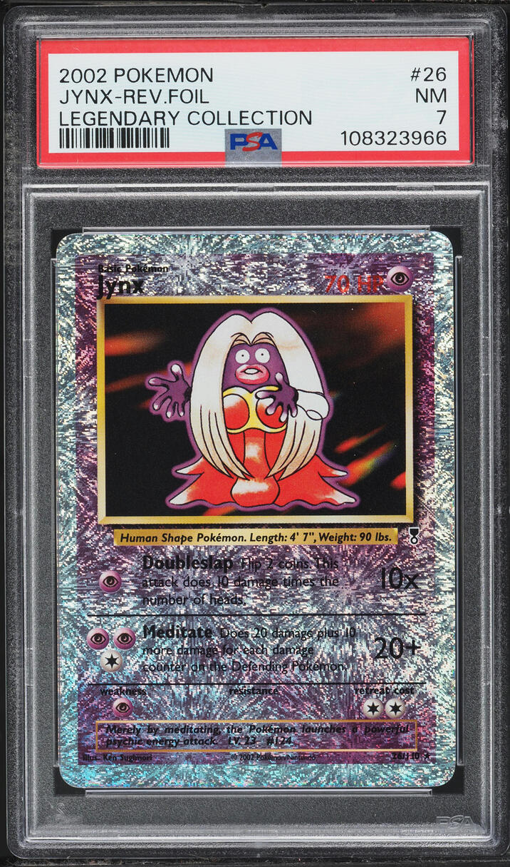 2002 Pokemon Legendary Collection Reverse Holo Jynx #26 PSA 7 NRMT