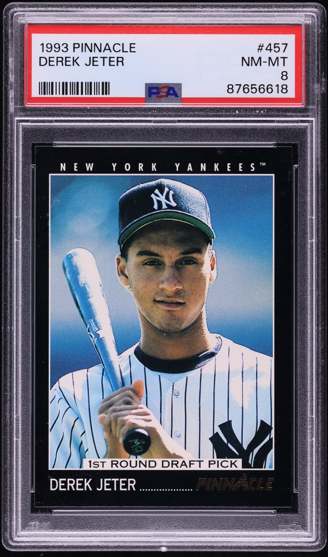 1993 Pinnacle Derek Jeter ROOKIE #457 PSA 8 NM-MT