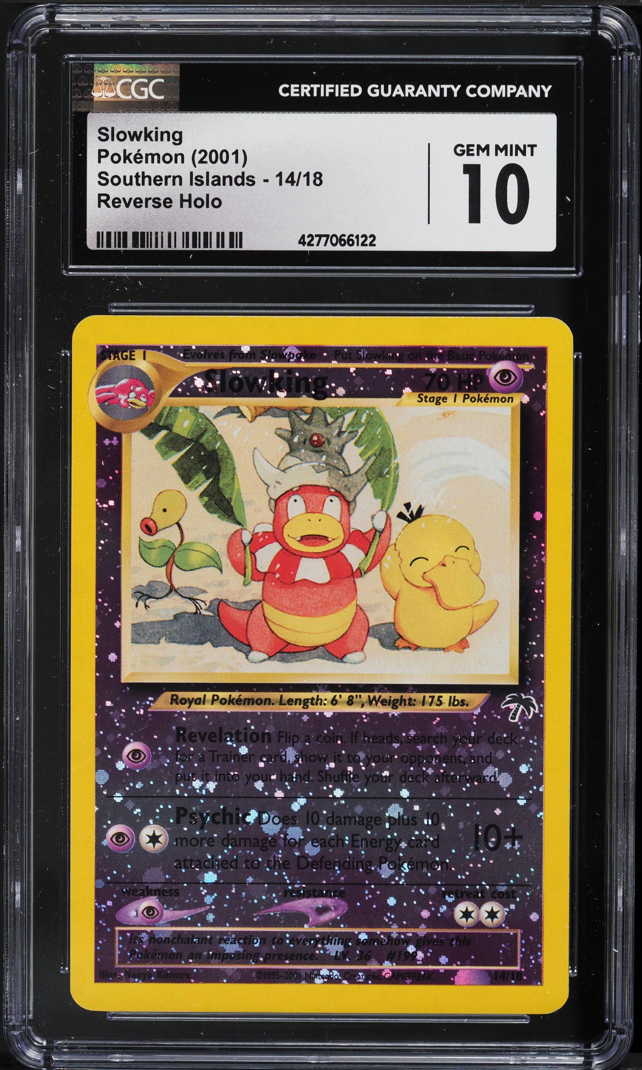 2001 Pokemon Southern Islands Reverse Holo Slowking #14 CGC 10 GEM MINT