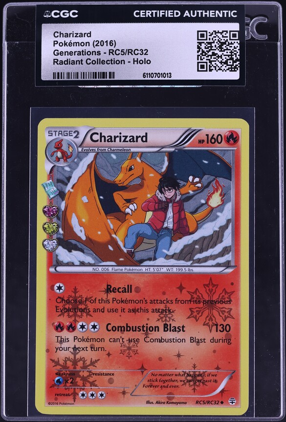 1997 Pokemon Japanese Topsun Green Back Charizard #6 BGS 9 MINT on