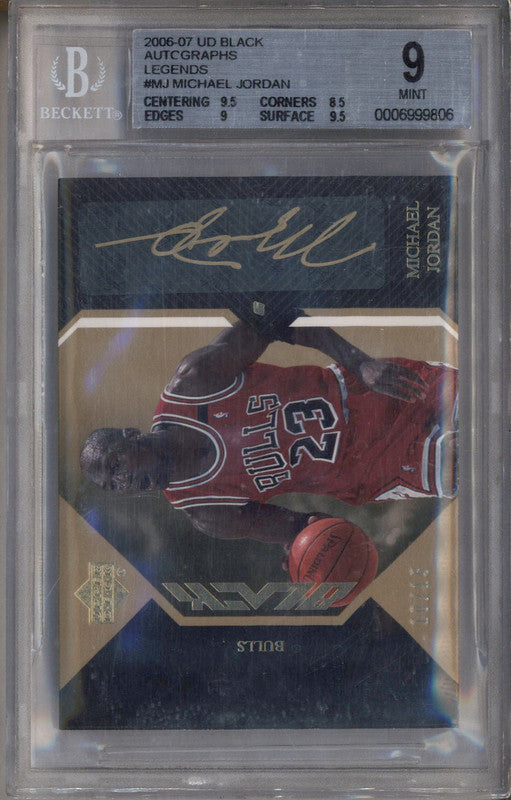 2006 UD Black Autographs Legends #MJ Michael Jordan Auto /15