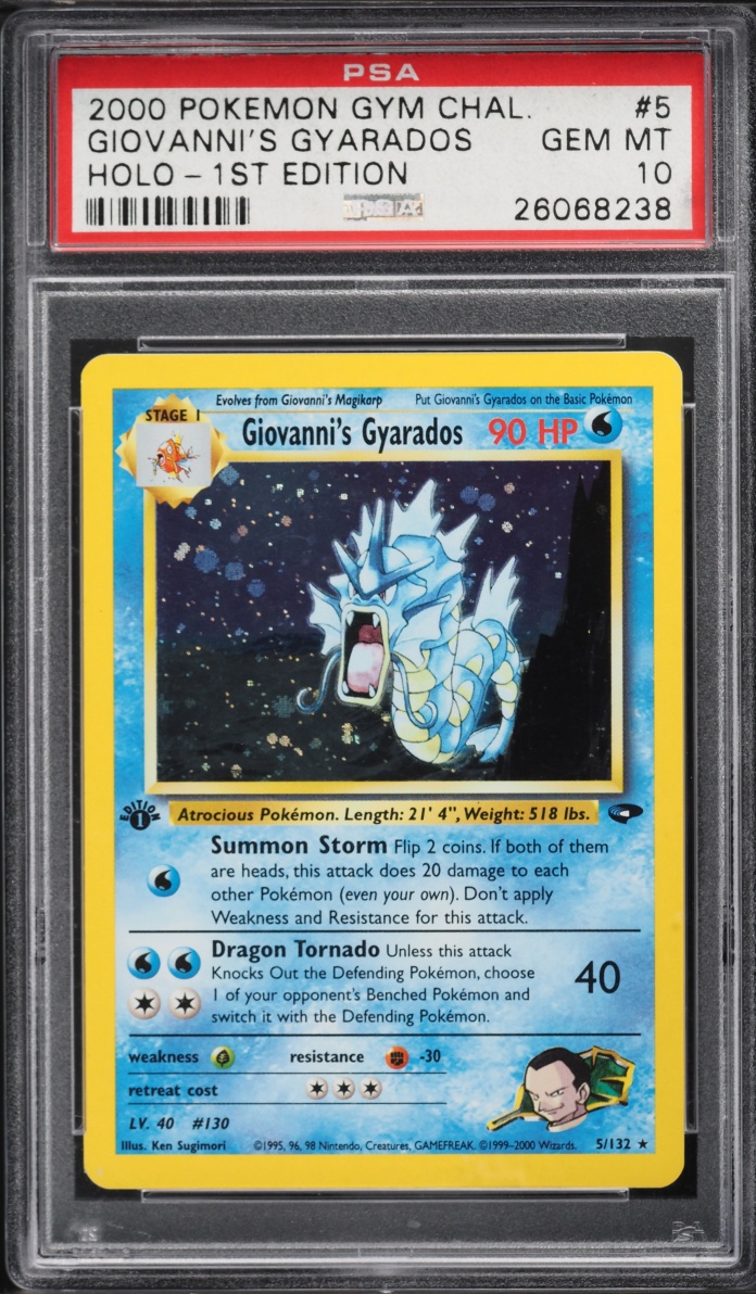 2000 Pokemon Gym Challenge 1st Edition Holo Giovanni's Gyarados #5 PSA 10 GEM MINT