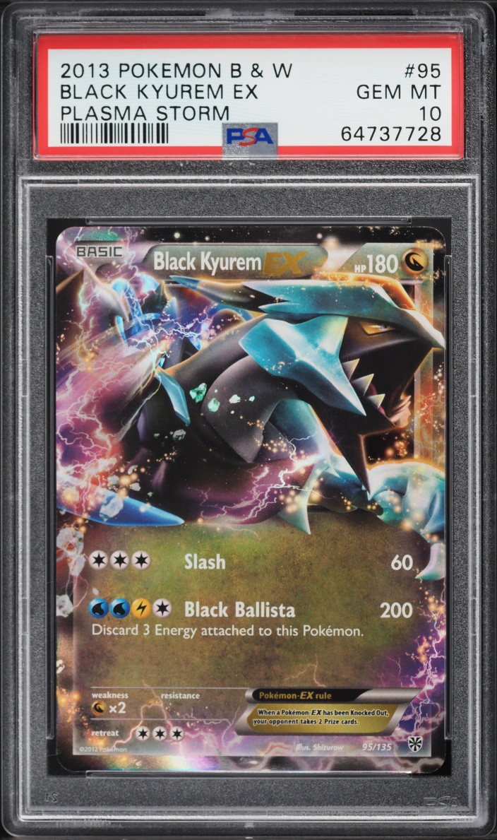 2013 Pokemon Black & White Plasma Storm Black Kyurem EX #95 PSA 10 GEM MINT