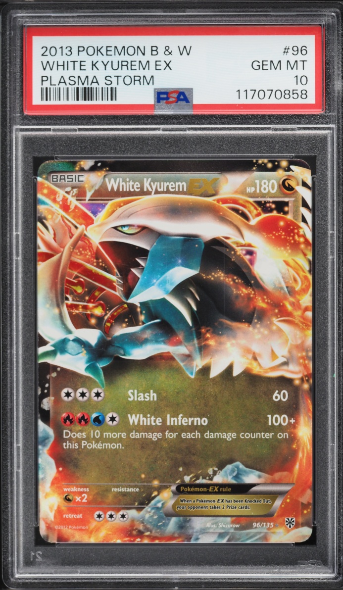 2013 Pokemon Black & White Plasma Storm Holo White Kyurem Ex #96 PSA 10 GEM MINT
