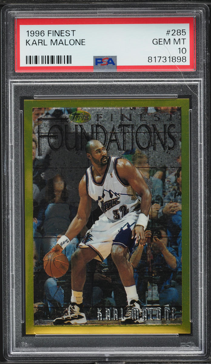 1996 Finest Basketball Karl Malone #285 PSA 10 GEM MINT