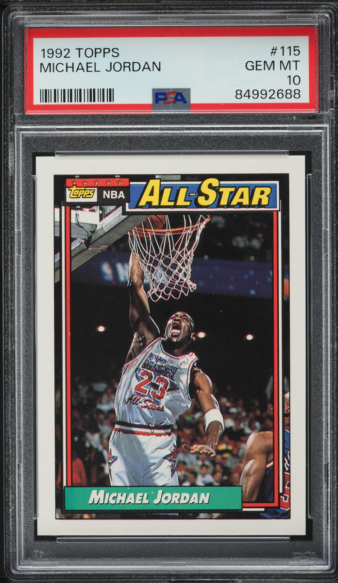1992 Topps Basketball Michael Jordan ALL-STAR #115 PSA 10 GEM MINT