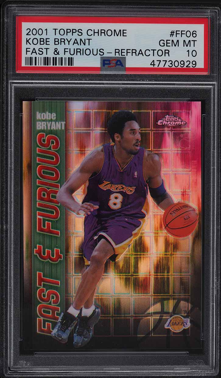 2001 Topps Chrome Fast & Furious Refractor Kobe Bryant PSA