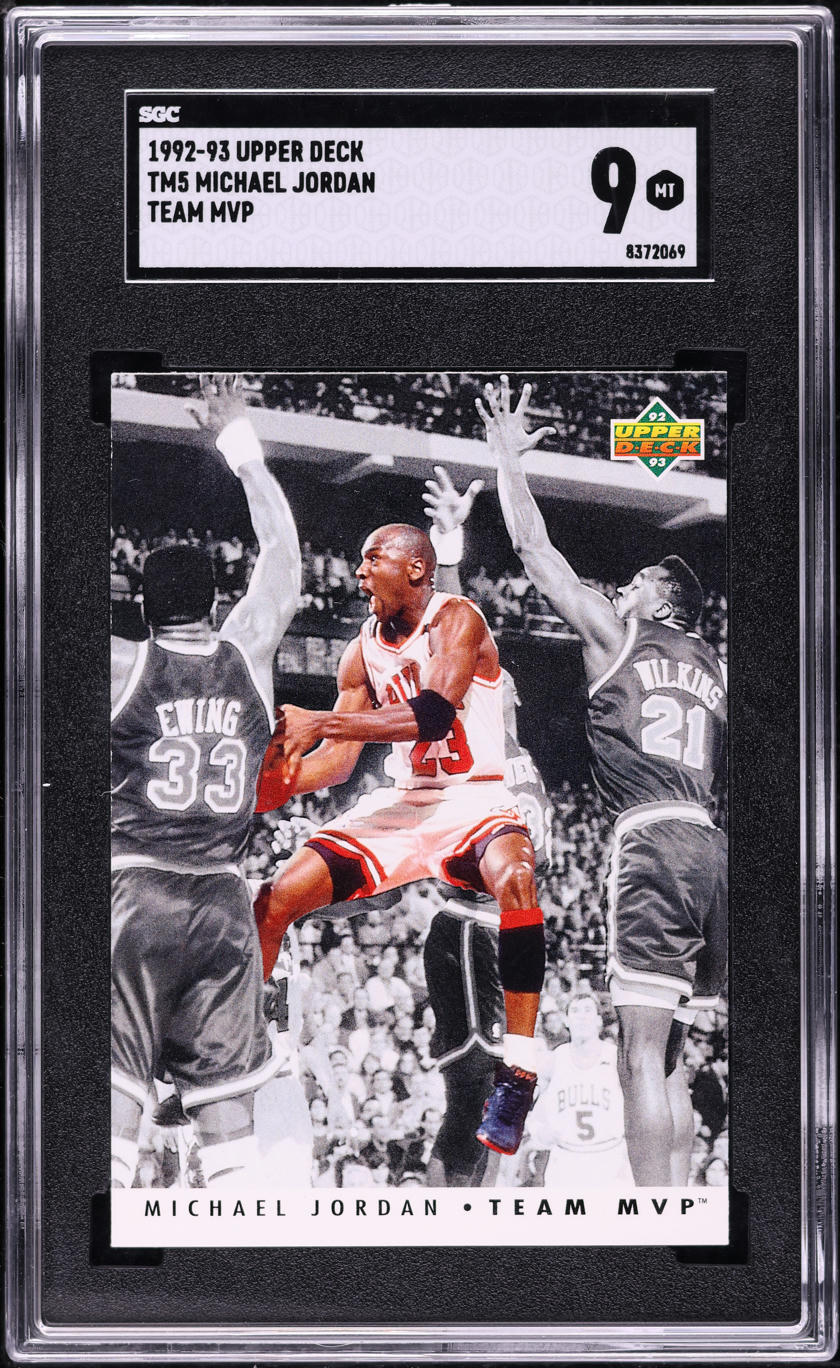 1992 Upper Deck Team MVP Michael Jordan #TM5 SGC 9 MINT