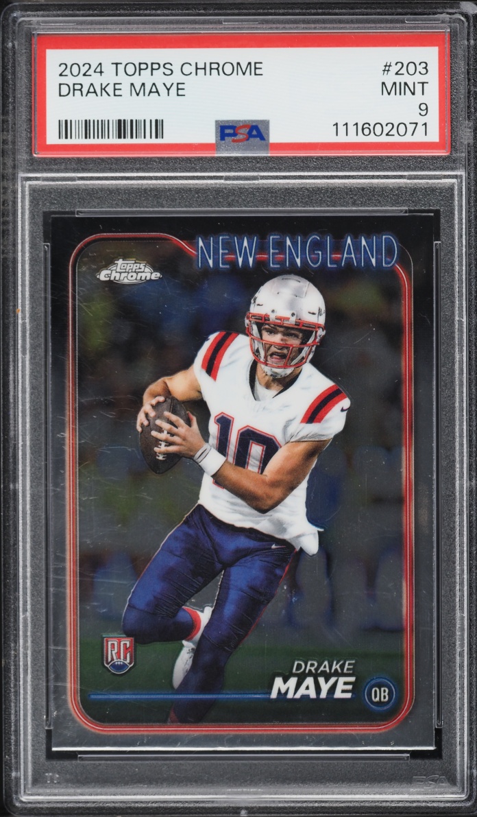 2024 Topps Chrome Drake Maye ROOKIE #203 PSA 9 MINT