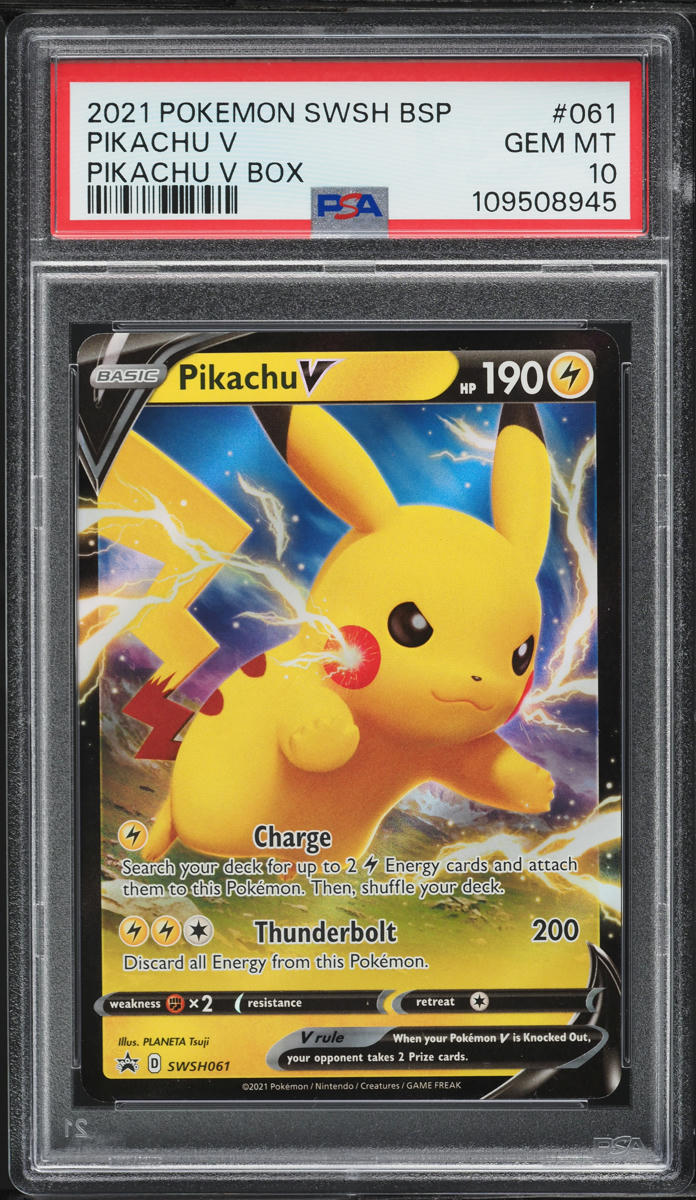 2021 Pokemon SWSH Black Star Promo Shining Fates Pikachu V #61 PSA 10 GEM MINT