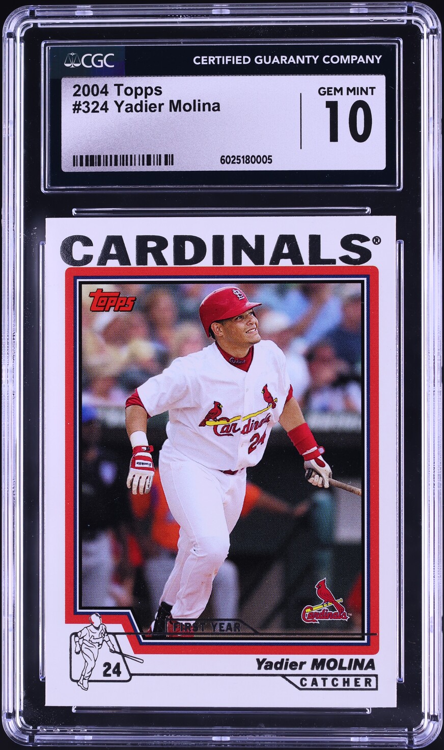 2004 Topps Yadier Molina ROOKIE #324 CGC 10 GEM MINT