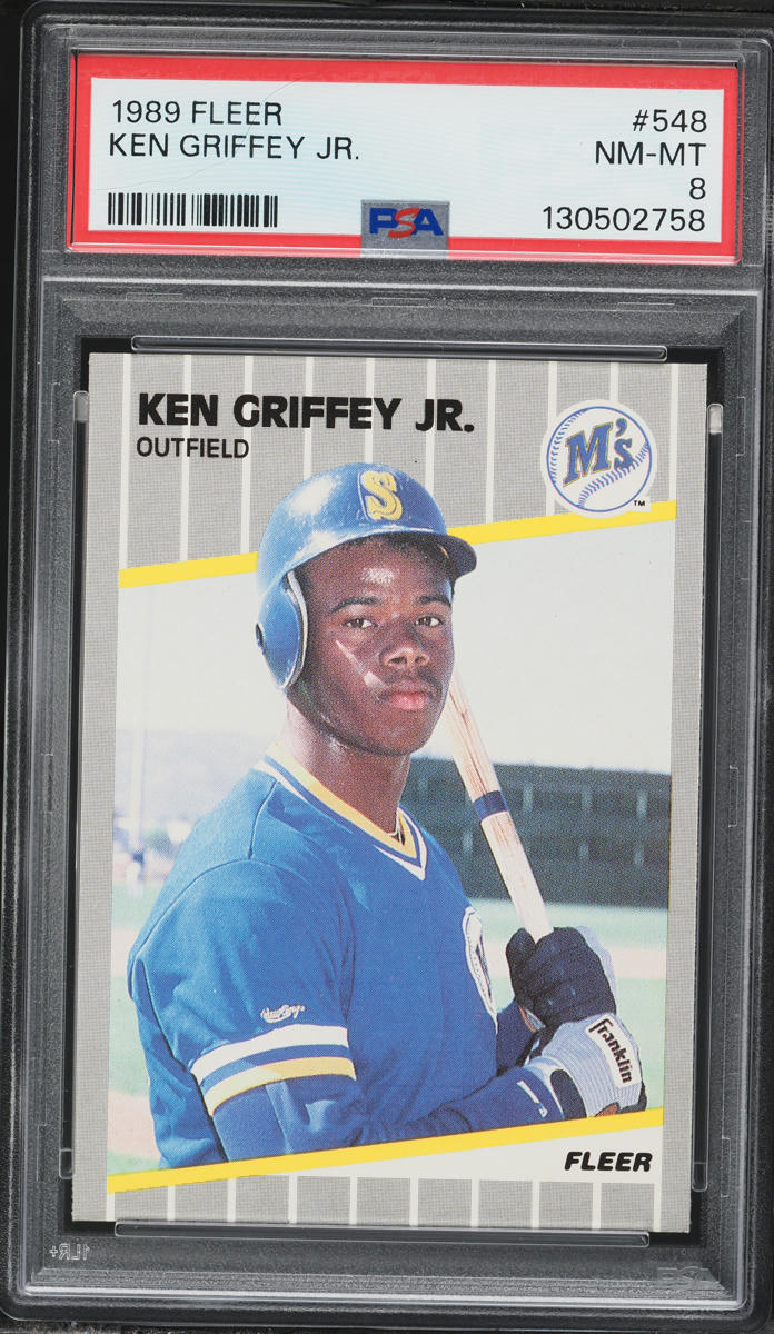 1989 Fleer Ken Griffey Jr ROOKIE #548 PSA 8 NM-MT