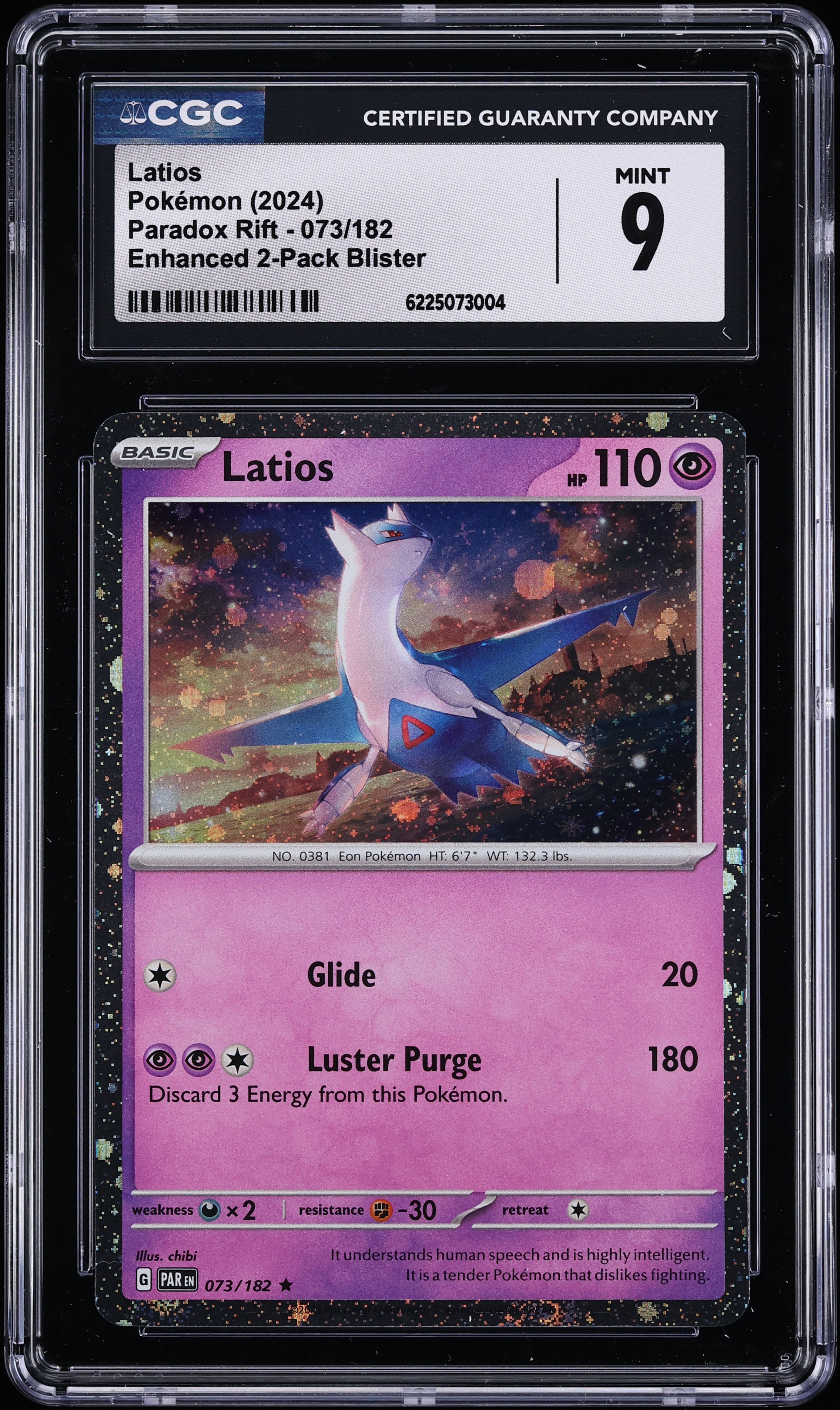 2024 Pokemon Scarlet & Violet Paradox Rift Enhanced Latios #73 CGC 9 MINT