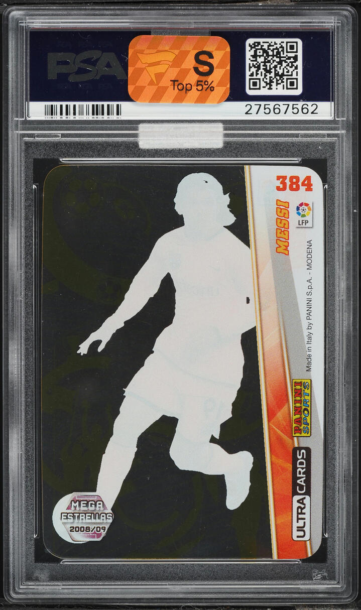 2008 Panini Megacracks Lionel Messi #384 MBA PSA 10 GEM MINT