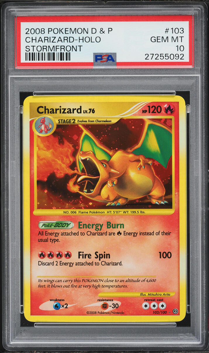 2008 Pokemon Diamond & Pearl Stormfront Holo Charizard #103 PSA 10 GEM MINT