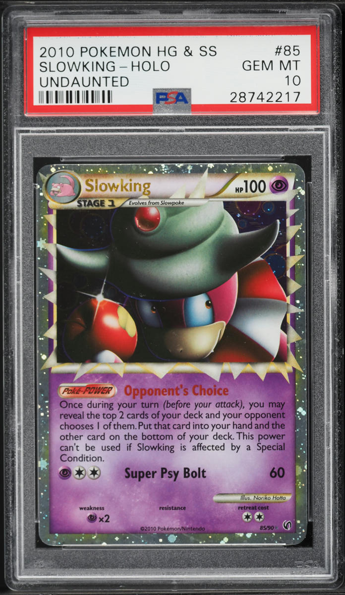2010 Pokemon HeartGold & SoulSilver Undaunted Holo Slowking #85 PSA 10 GEM MINT