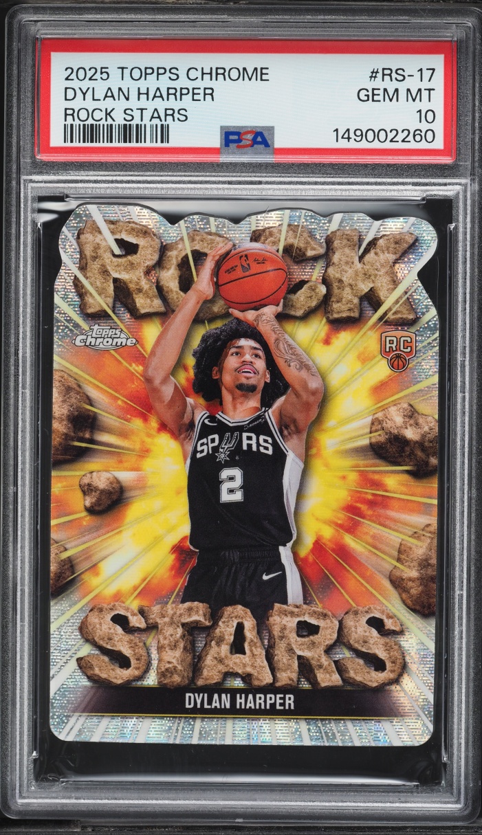 2025 Topps Chrome Rock Stars Die-Cut Dylan Harper ROOKIE #RS-17 PSA 10 GEM MINT