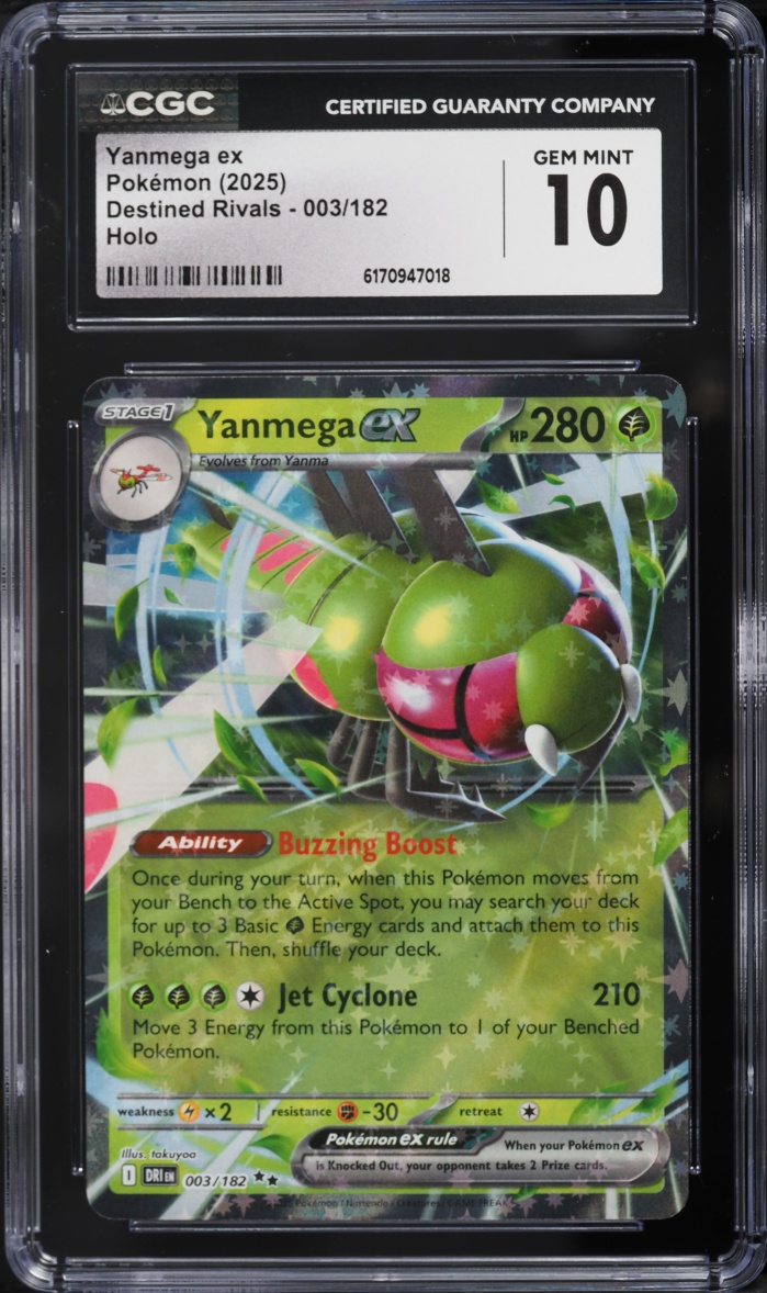 2025 Pokemon Scarlet & Violet Destined Rivals Holo Yanmega ex #3 CGC 10 GEM MINT