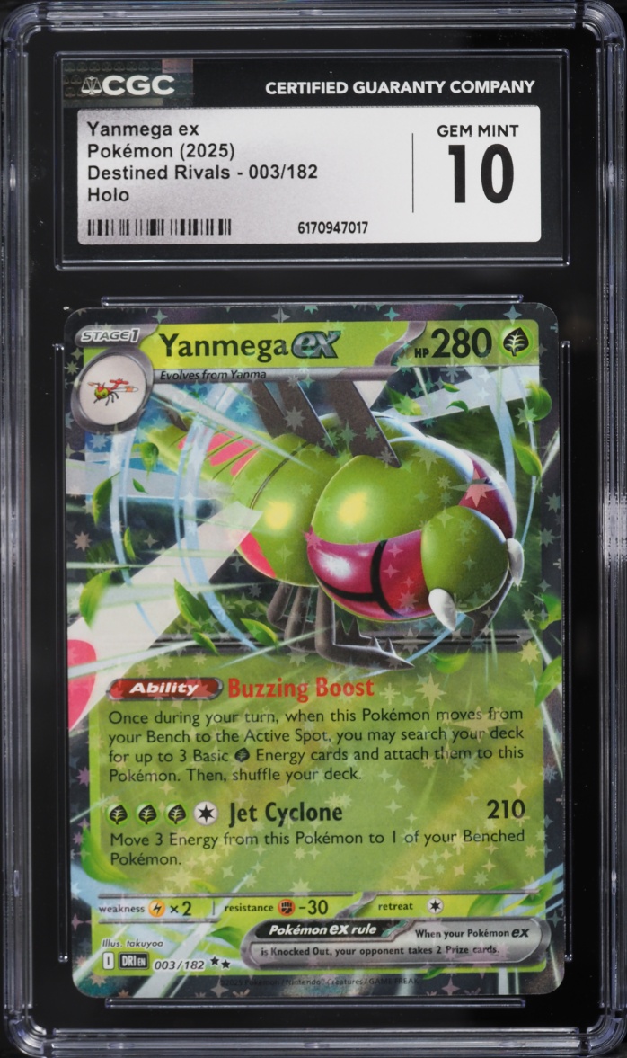 2025 Pokemon Scarlet & Violet Destined Rivals Holo Yanmega ex #3 CGC 10 GEM MINT