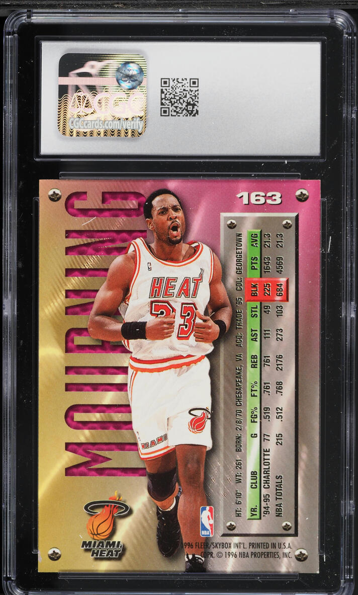 1995 Metal Basketball Alonzo Mourning #163 CGC 9 MINT