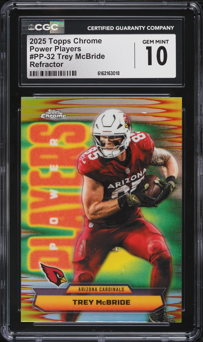 2025 Topps Chrome Power Players Refractor Trey McBride #PP-32 CGC 10 GEM MINT