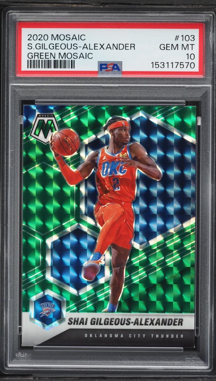 2020 Panini Mosaic Green Shai Gilgeous-Alexander #103 PSA 10 GEM MINT