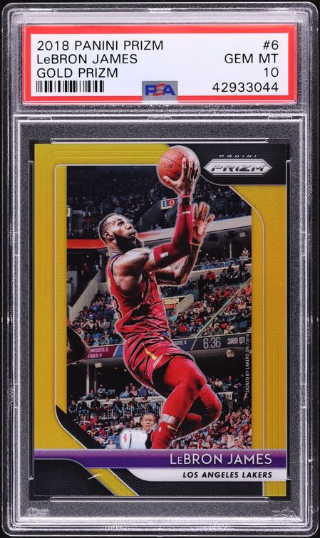 2018 Panini Prizm Gold LeBron James 1/10 #6 PSA 10 GEM MINT