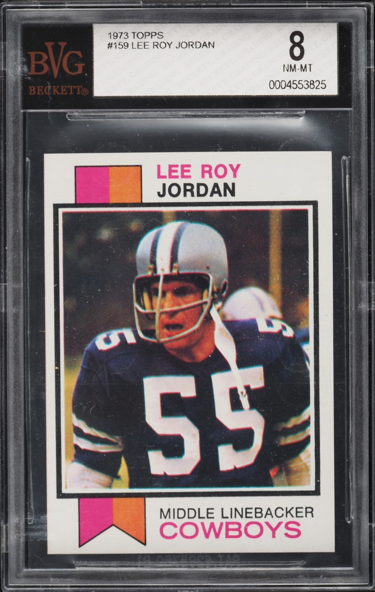 1973 Topps Football Lee Roy Jordan #159 BVG 8 NM-MT